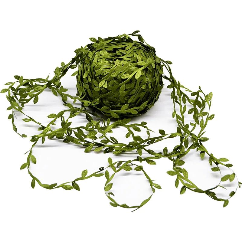 10/20m folha de seda em forma de artesanal folhas verdes artificiais videiras falsas banheiro decorativo diy grinalda acessórios decoração para casa - Image 1