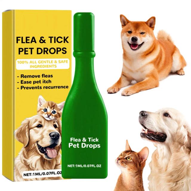 1ml gato anti gotas de pulga piolhos remover aliviar coceira da pele repelente de insetos externo deworming suprimentos carrapatos para animais de estimação