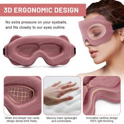 Máscara de sono 3d, auxílio para dormir, venda bloqueada, luz portátil, espuma de memória macia, máscara facial, conforto, design de três dimensões - Image 3