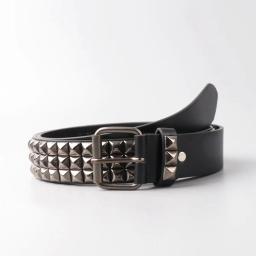 Cinto Masculino de Moda com Fivela de Metal e Rebites em PU - Image 2