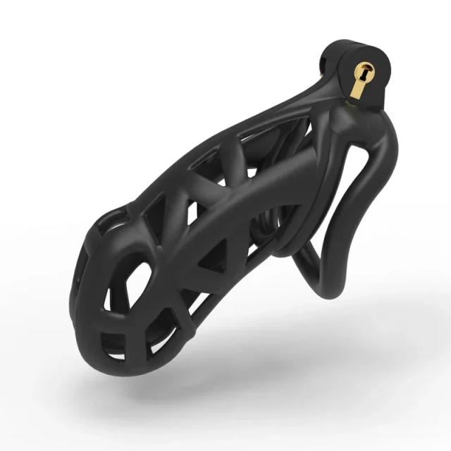 Dispositivo de castidade masculino de resina, gaiola de pau cobra com 4 pênis, anel de bloqueio de manga, gaiola de pênis, cinto de bondage, brinquedo sexual para homens
