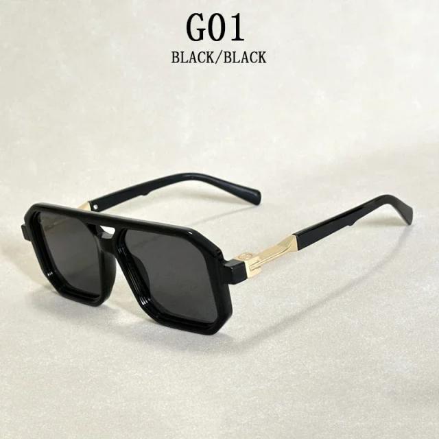 Óculos de Sol Vintage 2025 Proteção Solar Masculino Quadrado Retrô Feminino