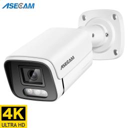 Novo 4k 8mp ip camera de segurança de áudio externa poe h.265 onvif metal bala casa 4mp array câmera de vigilância infravermelha - Image 1