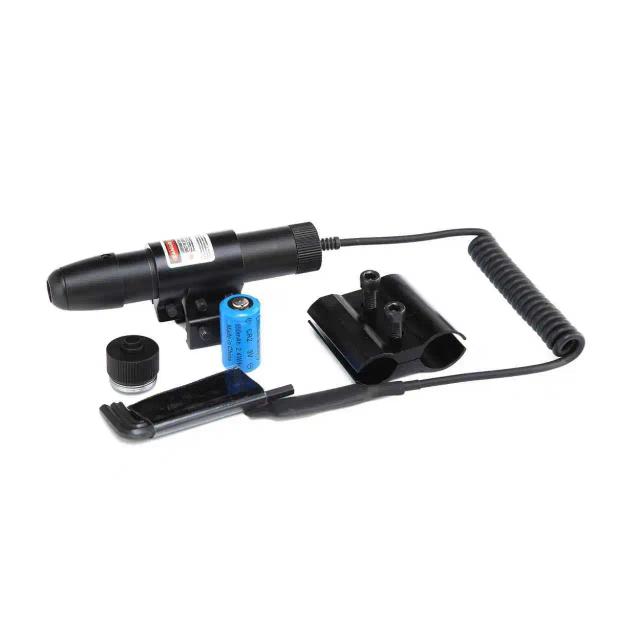 Mira Laser Vermelha e Verde Ajustável Tática JG13 com Braçadeira de Tubo Laser e Dispositivo de Posicionamento Horizontal em Metal