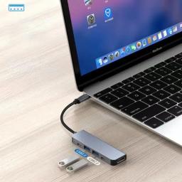 Hub usb c para 4k hdmi, base de carregamento usb 3.0 2.0 tipo c pd para macbook ipad samsung s10 dex tv mouse teclado u disk - Image 5