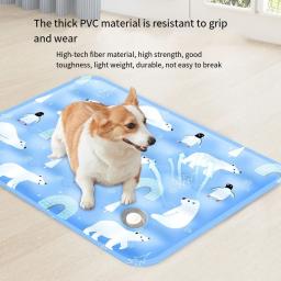 Tapete Refrescante para Animais de Estimação com Gel de Gelo, Cama Fria para Cães, Almofada de Gelo Portátil e Durável para Cães Pequenos e Grandes - Image 3