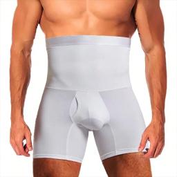 Homens barriga controle shorts corpo shaper compressão cintura alta trainer barriga trimmer emagrecimento shapewear boxer roupa interior fajas calças - Image 2
