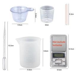 Kit de resina epóxi de mistura fácil, resina ab cristalina com palitos, copos graduados e luvas para fazer jóias, artesanato de arte diy - Image 4