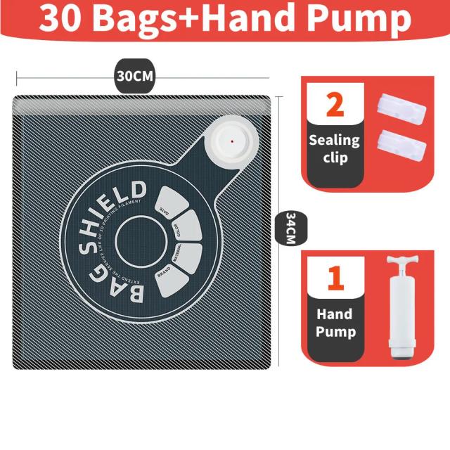 Saco a Vácuo 2.0 Aprimorado para Armazenamento de Filamento, Vedação Hermética Forte para PLA, ABS, PETG, Mantém o Filamento Seco, Peça para Impressora 3D