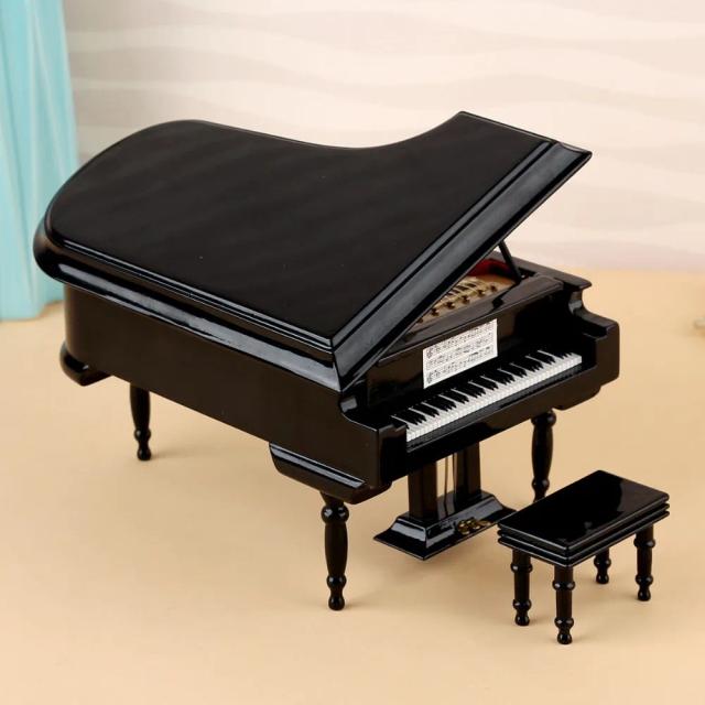 Novos mini pianos feitos à mão, instrumento musical de madeira fofo, presentes decorativos policromados