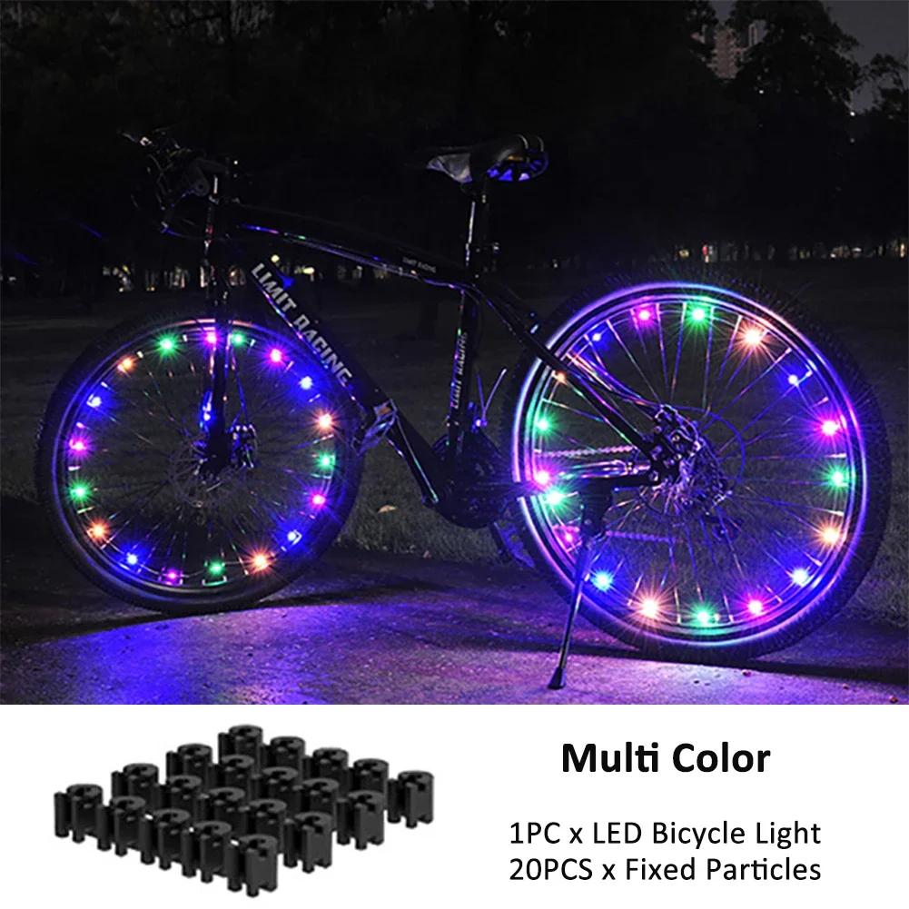 Roda de bicicleta luzes led mountain bike quadro decoração luzes lâmpada falou noite equitação roda lâmpadas válvula lâmpada