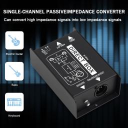 KDES DIBOX Profissional Passivo DI-Box Caixa de Áudio de Injeção Direta Conversor de Sinal Balanceado e Desbalance com XLR TRS Interfa - Image 6