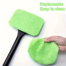 Kit de escova para limpeza de janelas de carro, ferramenta de lavagem para limpeza de para-brisa, limpador de vidro interno com alça longa, acessórios para carro - Image 5