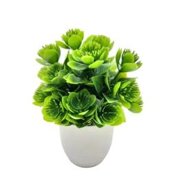 Planta Artificial com Vaso de Plástico, Folhagem Falsa para Decoração de Casa, Escritório, Mesa, Sala de Estar e Quarto, Sem Necessidade de Manutenção - Image 3
