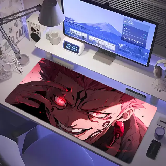 Grande mousepad para jogos jujutsu kaisen mouse pad anime gojo satoru tapete de mesa gamer empresa teclado mouse tapetes de computador