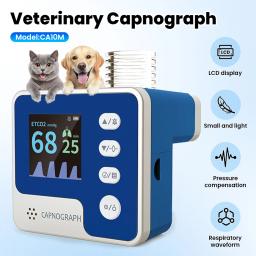 Monitor CA10M ETCO2 para Animais de Estimação, Capnógrafo Veterinário para Monitoramento de Pacientes - Image 2