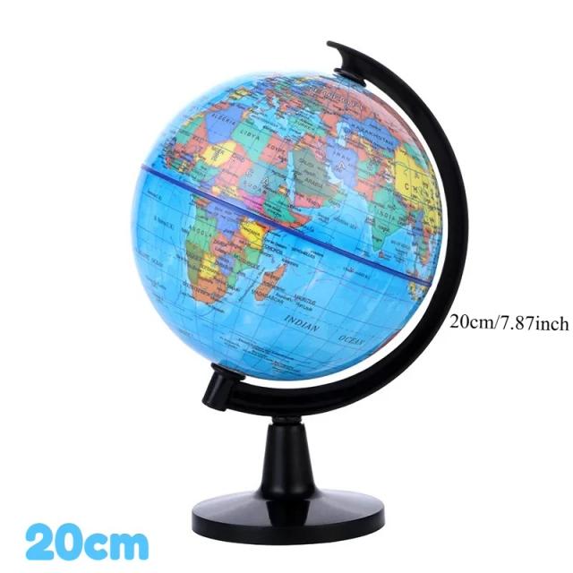 Globo Educacional Mapa Mundi 360° Rotação Ferramenta Geografia Mesa