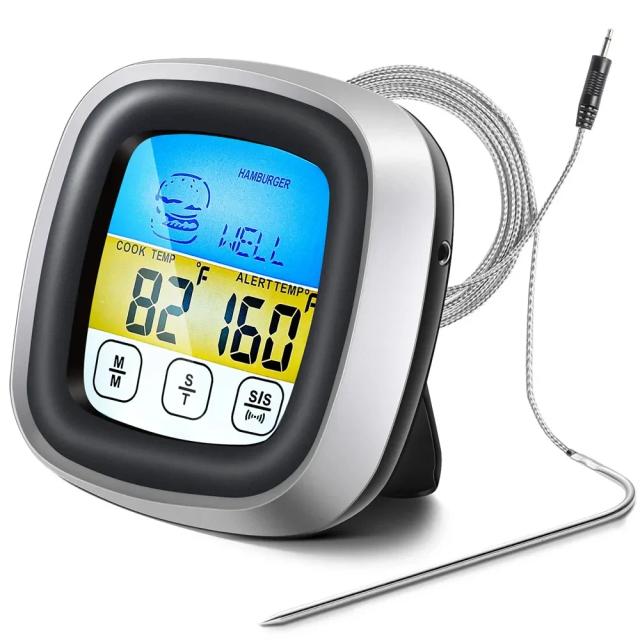 Termômetro Digital de Cozinha com Tela Sensível ao Toque para Churrasco e Carnes