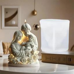 Molde de silicone para decoração de Natal, faça você mesmo, velas de goma, pasta de goma - Image 4