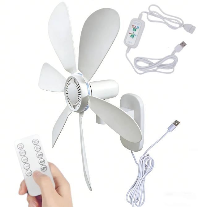 Ventilador de Parede 16,5 Polegadas 4 Velocidades USB Silencioso
