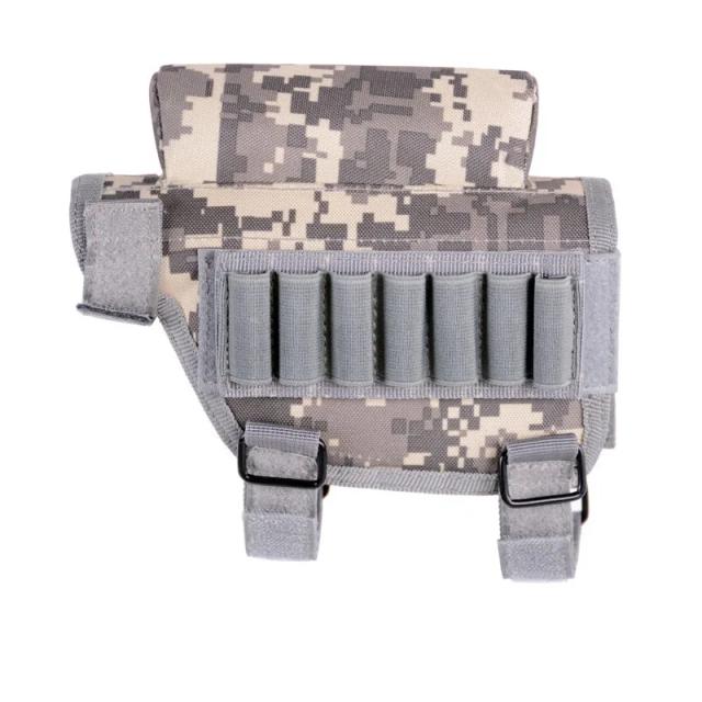 Rifle buttstock bochecha resto riser almofada escudo bolsa acessórios de caça estoque bala munição cartuchos titular saco transportadora
