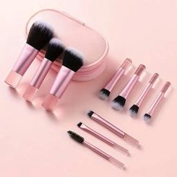 Conjunto de 10 Pincéis de Maquiagem para Viagem, Pincéis Mini de Tamanho Compacto - Image 2