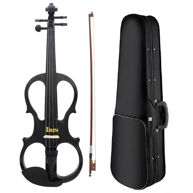 Irin 4/4 violino acústico eletroacústico instrumento de prática profissional com cabo de caixa de arco e descanso de ombro para músicos
