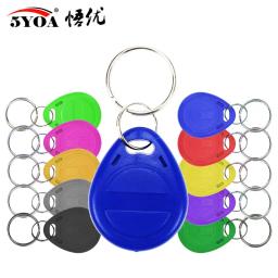 10 peças 125khz t5577 keyfobs etiqueta duplicada regravável 5200 cópia de proximidade cartão de acesso id token anel rfid cloner chaveiro - Image 1