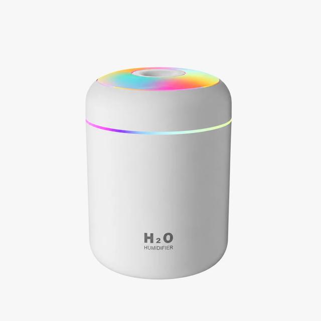 Mini Umidificador USB Ultrassônico com LED Portátil para Casa e Carro - 300ml