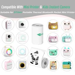 Mini impressora portátil papel térmico hd 57*25mm universal auto-adesivo rolo etiqueta de papel para impressão de telefone imagem foto - Image 5