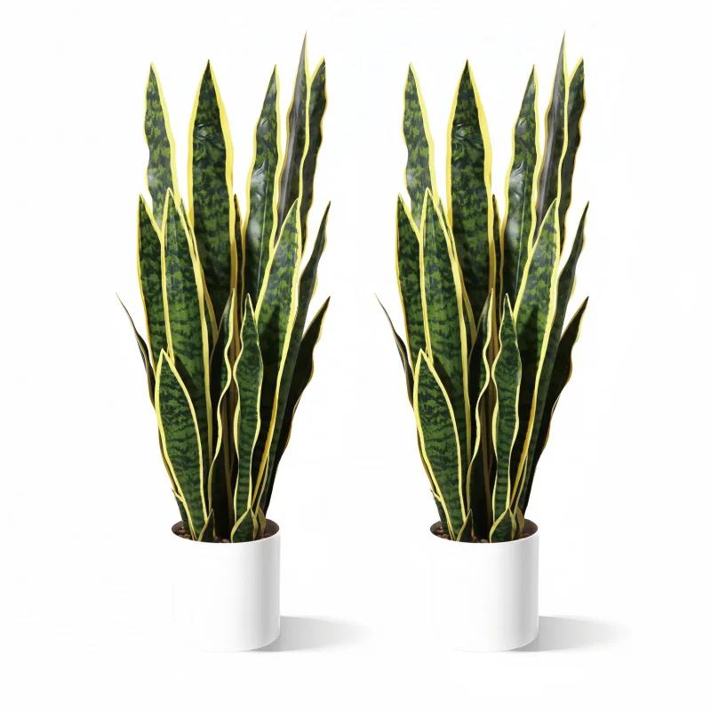 2 peças de plantas artificiais (aproximadamente 65 centímetros), árvores falsas tipo sanduíche, perfeitas para simular vasos de plantas. - Image 1
