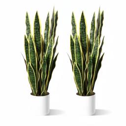 2 peças de plantas artificiais (aproximadamente 65 centímetros), árvores falsas tipo sanduíche, perfeitas para simular vasos de plantas. - Image 1