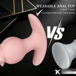 Plug Anal Luminoso em Formato de Nó de Cão, Dilatador Anal de Silicone Macio para Penetração, Brinquedo Sexual Anal Vestível para Mulheres e Masturbação Feminina - Image 5