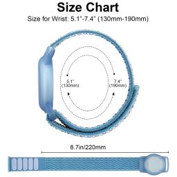 Crianças pulseira para apple airtag capa protetora para etiqueta de ar gps rastreador titular náilon pulseira ajustável banda para bebês idosos - Image 3