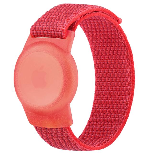 Pulseira Protetora de Nylon Ajustável para Apple AirTag - Rastreamento Seguro para Crianças e Idosos