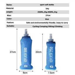 250ml/500ml garrafa de água dobrável balão macio esporte garrafa de água saco de água dobrável garrafa de água correndo acampamento caminhadas - Image 4