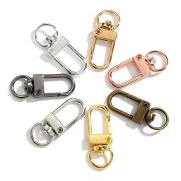 10/20/50 pçs giratória com anéis fecho lagosta ganchos fechos de metal para diy bolsa cinto cinta cão fivela chaveiro acessórios - Image 1