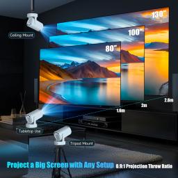 Magcubic 8K HY300 Pro + Projetor Construído em 5W Alto-falante 1280*720P Android 14 8000 Lumens Wifi6 BT5.4 Projetor Portátil ao ar livre - Image 6