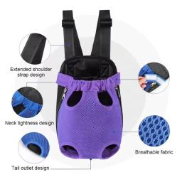 Mochila Transportadora de Animais de Estimação em Malha Respirável, Transporte Frontal Mãos-Livres para Cães e Gatos, Ideal para Viagens ao Ar Livre e Caminhadas, para Filhotes Pequenos e Gatinhos, Mais Vendida - Image 4