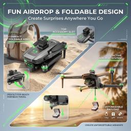 2026 Novo drone ZH8 4KHD com tela, motor sem escovas, lançamento aéreo, dobrável, grande, com controle remoto, quadricóptero para fotografia aérea e transmissão FPV em tempo real - Image 5