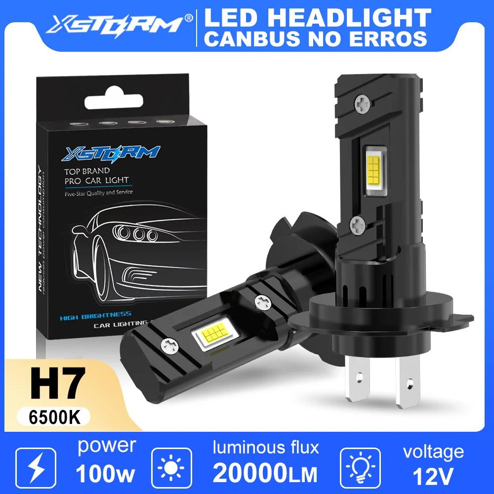 Xstorm 2 peças h7 lâmpada de farol led 100w 20000lm cps led canbus lâmpadas automotivas 6500k lâmpada de luzes led para carro 12v farol de caminhão - Image 1
