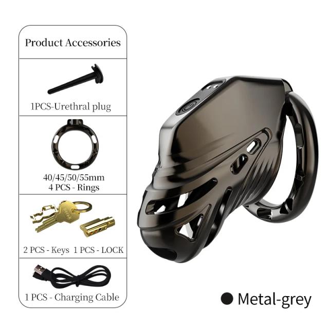 Lockink Gaiola de Castidade Masculina Controle Remoto com Anéis para Galo Fetiche Brinquedo Sexual Adulto