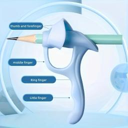 Corretores de aperto de caneta de silicone-aiílio para prática de escrita com porta-lápis de borracha macia, para melhor postura e correção de erros - Image 4