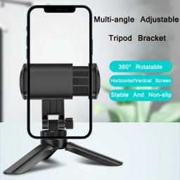 Tripé portátil mini tripé de mesa adequado para iphone samsung ajuste multi-ângulo smartphone suporte estabilizador de câmera ao vivo - Image 1