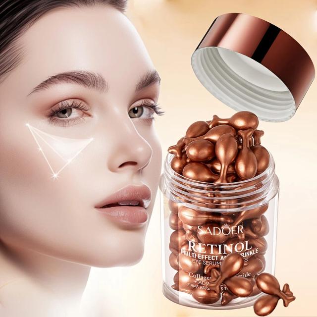 Sérum em Cápsulas Multi-Efeito com Retinol Creme Hidratante para Olhos Essência Nutritiva e Hidratante para a Pele 45 cápsulas