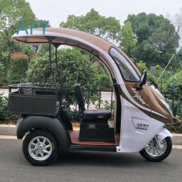 Triciclos Elétricos Semi-Fechados para Passageiros e Carga, Scooters para Idosos, Pequenos Veículos Elétricos de Baixa Velocidade - Image 3
