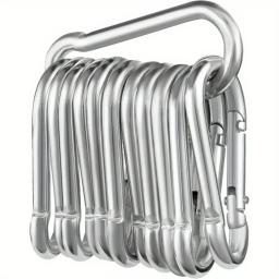 Conjunto de mosquetões de aço inoxidável de 12 peças, 6x60mm, capacidade de carga de 180kg, galvanizado resistente à ferrugem, multiuso para atividades ao ar livre - Image 5