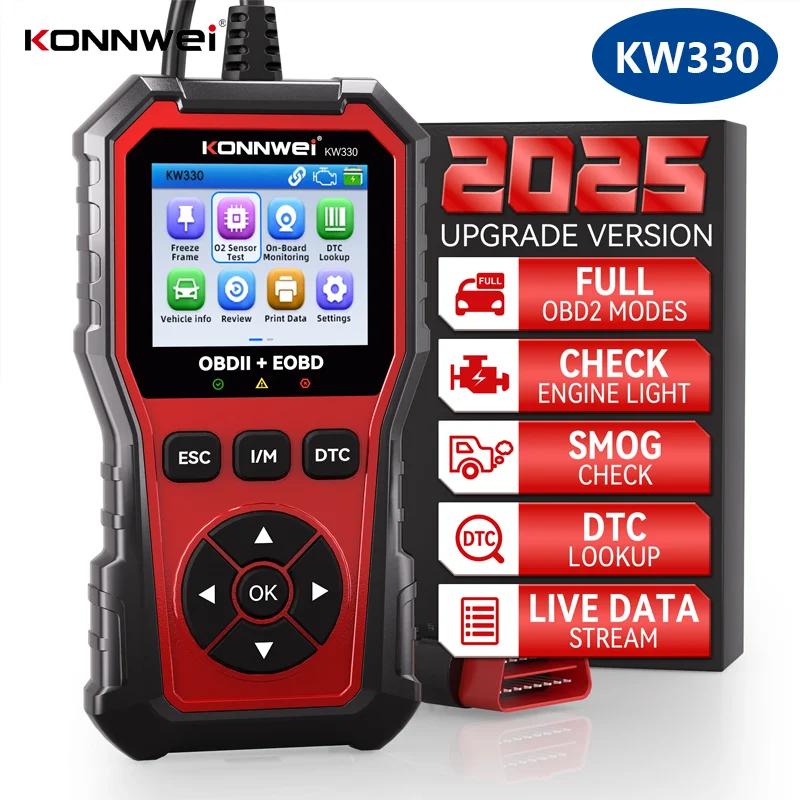 2026 KONNWEI kw330 carro obd2 scanner de falhas motor bateria teste código de falhas claro dados em tempo real profissional ferramenta de inspeção obd - Image 1