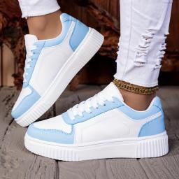 Maedtef sapatos femininos homem casual vulcanizar sapato rendas até tênis feminino antiderrapante leve confortável unisex sapatos esportivos - Image 2