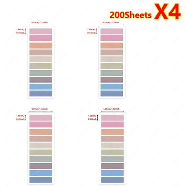 Folhas Índice Transparente Criativo Memo Pad 14400 Unidades